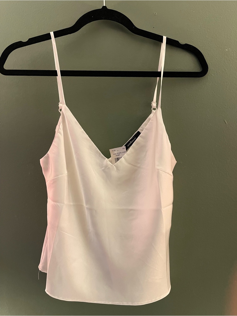 Ambiance Soft White Satin V-Neck Cami
